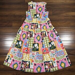 Crosby Mollie Burch Size Small Seedlings Arlo Sleeveless Tiered Maxi Dress